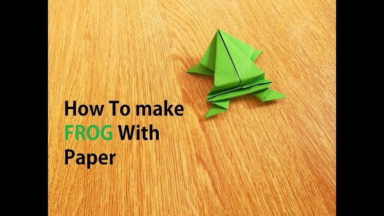 How to make Jumping frog from paper, 5 minutes crafts