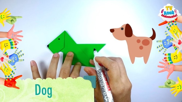 How to Make Origami Dog | Paper Art Origami | TV Anak Indonesia