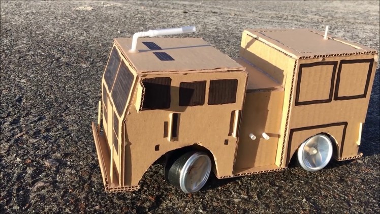 How to Make RC Fire Truck at Home  - Cardboard Toy DIY