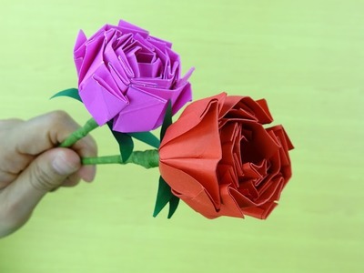 How To Make Rose Paper Flower , Valentine gifts