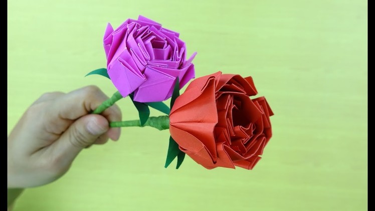 How To Make Rose Paper Flower , Valentine gifts