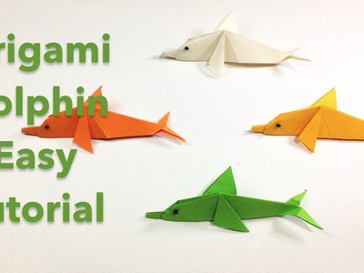 Origami Dolphin - simple origami making - paper folding step by step - cute origami easy