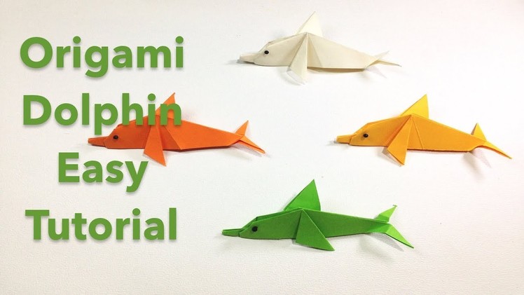 Origami Dolphin - simple origami making - paper folding step by step - cute origami easy