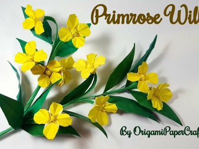 Origami Primrose Willow Flower (DIY Stem) By OrigamiPaperCraft