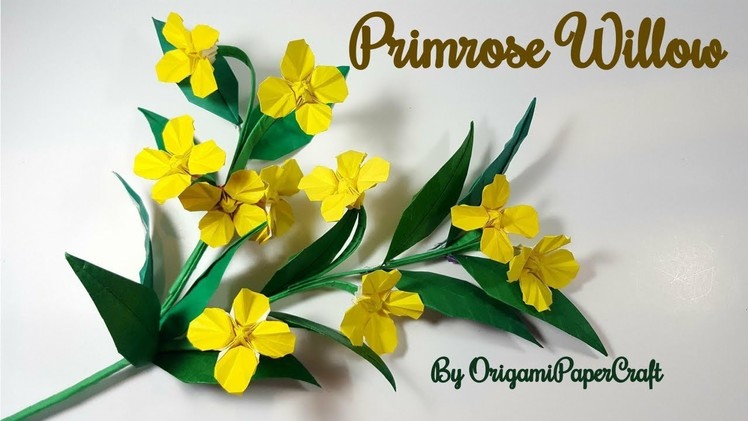 Origami Primrose Willow Flower (DIY Stem) By OrigamiPaperCraft