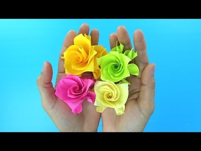 Origami Rose - How To Make Rose Paper Flower , Valentine gifts