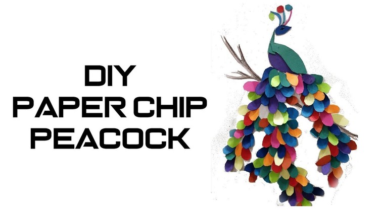 PAPER CHIP PEACOCK DIY||Creative Pinky
