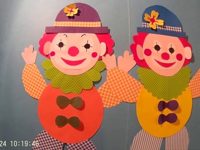 Paper clown decoration for carnival