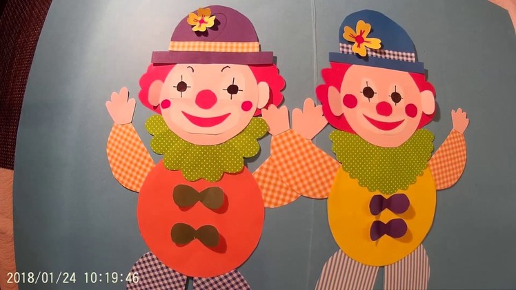 Paper clown decoration for carnival