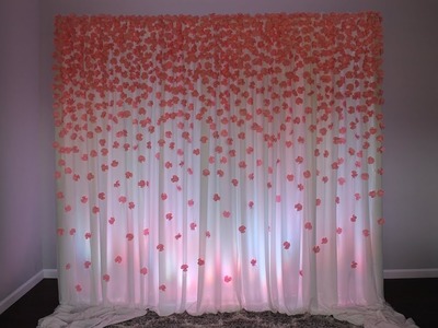 Paper Flower Backdrop DIY, 700 Hundred paper flowers!!!!
