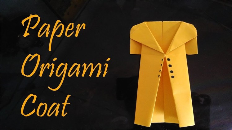 Paper origami coat making video - easy - a4 colour paper