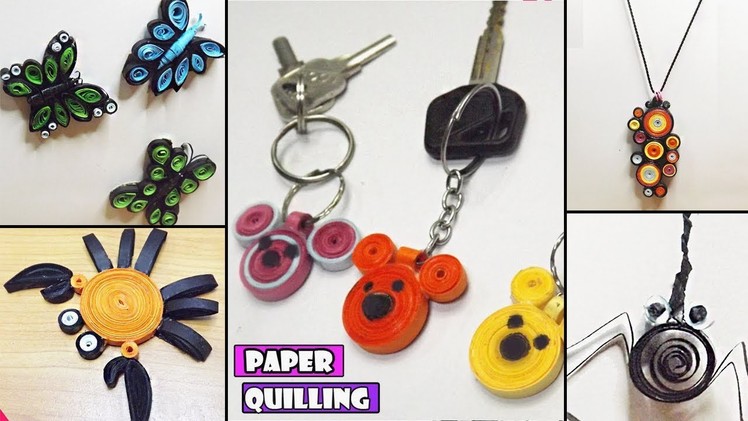 Paper Quilling Art | DIY Miniature Animals and Key chain | Crafts with Paper