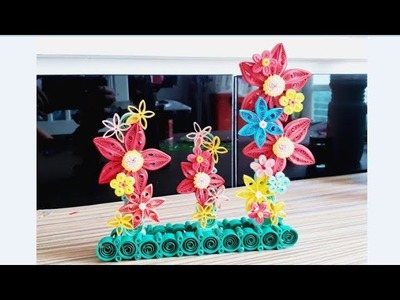 Paper Quilling Flower Decoration. Quilling for home decoration. Quilling Flower Design