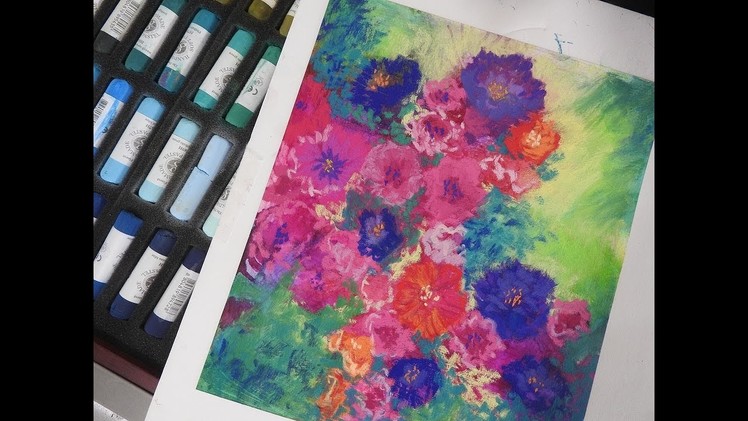 Pastels on Yupo paper- Flowers