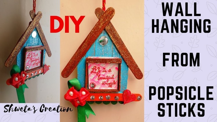 Popsicle Sticks Wall Hanging | Mini Popsicle Photo Frame | Ice Cream Sticks DIY