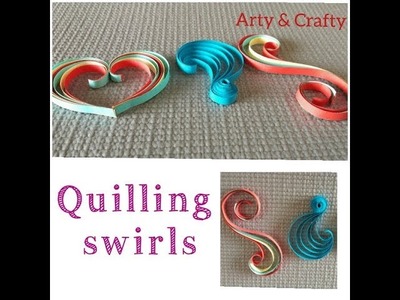 Quilling  Swirls  Tutorial# paper quilling#  3 swirls# basic#shapes