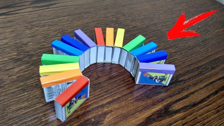 Rainbow TOY from a Matchbox for Kids. DIY Rainbow Spiral Spring