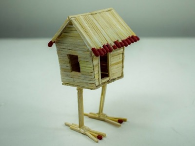 Recycling Art and Crafts :DIY Matchstick Chicken House Showpiece || Matchstick art and Craft by F8ik