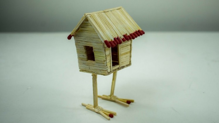 Recycling Art and Crafts :DIY Matchstick Chicken House Showpiece || Matchstick art and Craft by F8ik