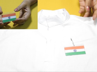 Simple Indian Flag Badge | For India Lovers | DIY Indian Flag(Jhanda)Batch | Republic Day 2018
