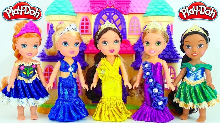 Stop Motion Anna Elsa Disney Princess Fashion Show Play Doh videos