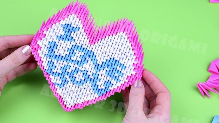 Thanks 50 000 subscribers ♡ I love you! Origami 3D heart of paper Valentine's day ♡ DIY How to make
