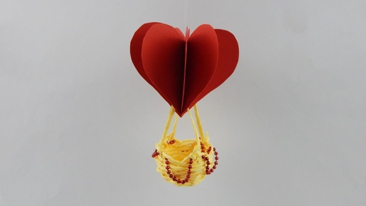 Valentines Day gift - one aerostat DIY crafting Heißluftballon Valentinstag Geschenk