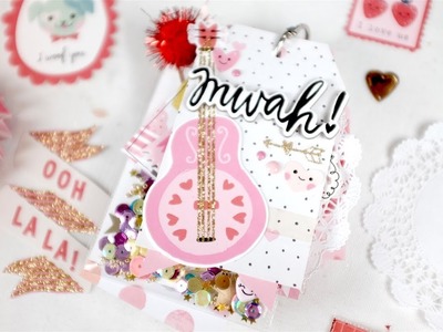 Valentines Tag Flip. Crate Paper Main Squeeze + Hello Love. Snail Mail Saturday