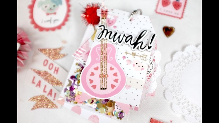 Valentines Tag Flip. Crate Paper Main Squeeze + Hello Love. Snail Mail Saturday