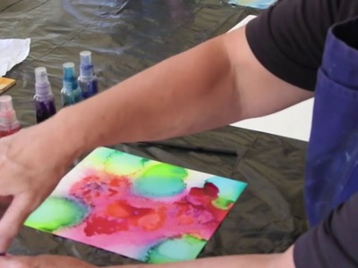 Alcohol ink on Yupo paper - underpainting technique