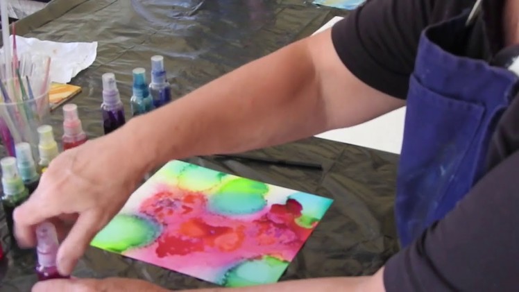 Alcohol ink on Yupo paper - underpainting technique