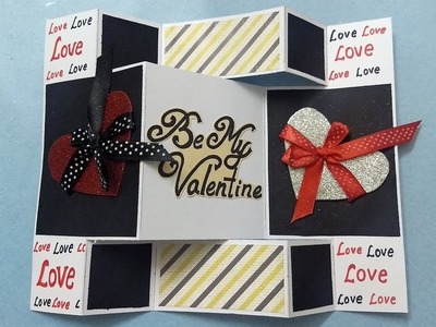 Beautiful Valentines Day Card | Handmade fold card idea for this Valentines day | complete tutorial