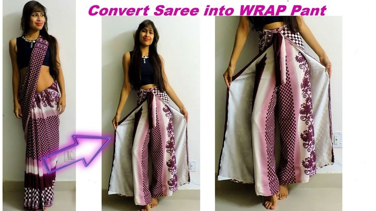 Convert Saree into Wrap Pant. Diy Wrap in 10 MInutes