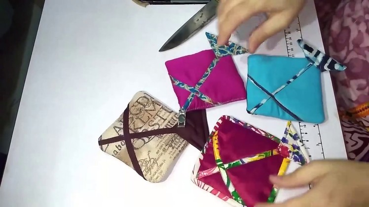 Cute Kite Coin pouch DIY, Small pouch making at home, Leftover cloth bag making, purse, by Soul Art