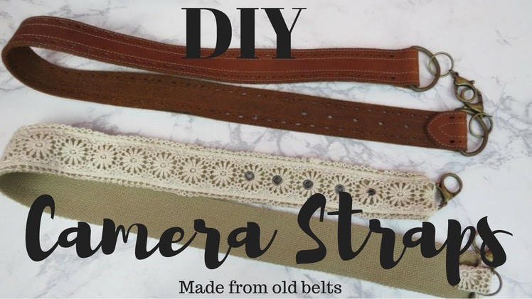 DIY CAMERA STRAPS! Made from old belts!
