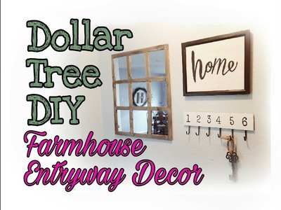 DIY Dollar Tree Farmhouse Entryway Wall Decor