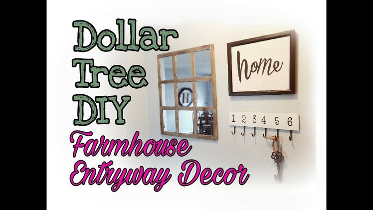 DIY Dollar Tree Farmhouse Entryway Wall Decor