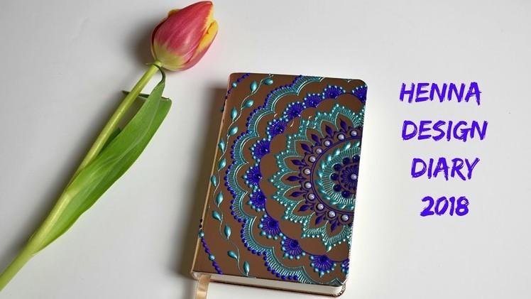 DIY Henna mehendi Art on diary notebook