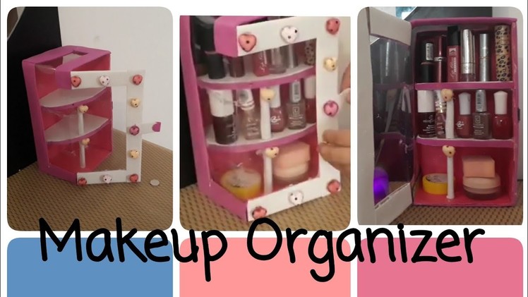 DIY makeup organizer| Handmade makeup storage