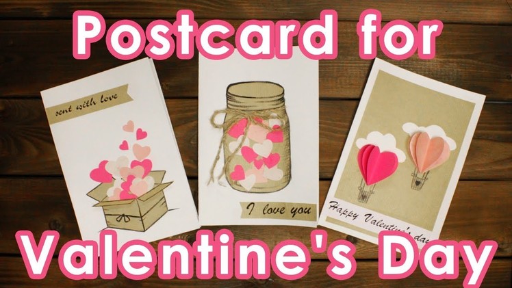 DIY - postcards for Valentine's day
