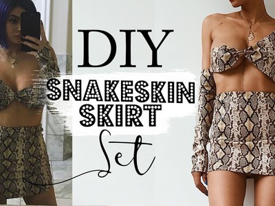 DIY snakeskin skirt SET. inspired by Kylie Jenner Coachella outfit | Tijana Arsenijevic