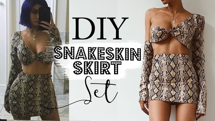 DIY snakeskin skirt SET. inspired by Kylie Jenner Coachella outfit | Tijana Arsenijevic