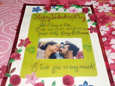 DIY Valentine's day card.Handmade valentine's day card. Valentine's day gift ideas for him