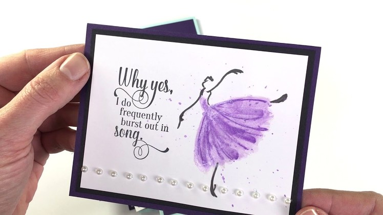 Handmade cards with a dance and music theme from Club Scrap