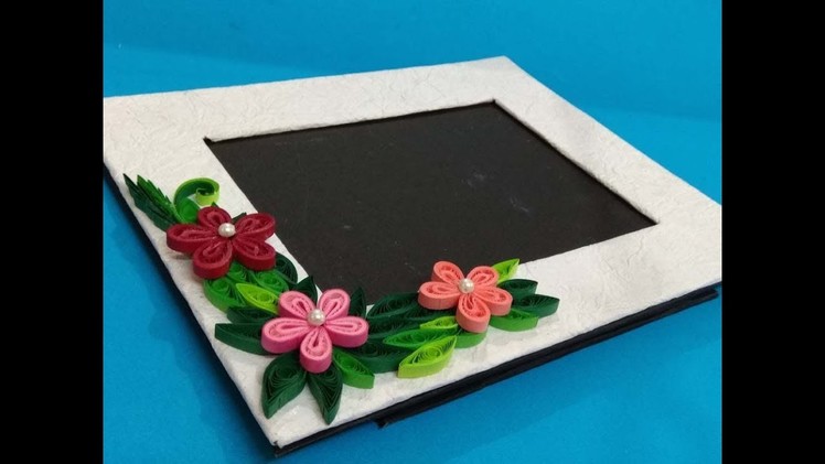 Handmade photo frame with paper quilling work|Paper quilling|Quilling art|Photo frame