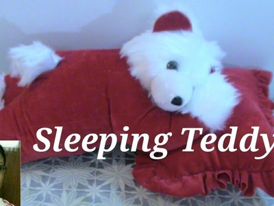 Handmade Soft Toys Sleeping Teddy Making ( Part - 1 ). Debjani Creations Tutorial