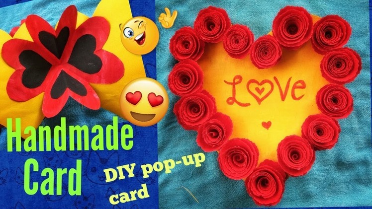 Handmade Valentine's Day Card||Easy Pop-up Card||DIY Valentine's Day Card