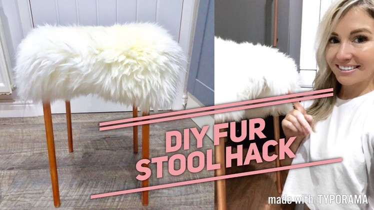 How To Make a Dressing Room Stool | DIY Tips Hacks | Ikea Hack | Furry Sheepskin Stool LESS THAN £20