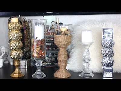 How To Make Candle Holders: 5 DIY Dollar Tree Candle Pillars