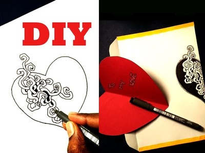 How to make envelope and card for valentines day || DIY || Own style
